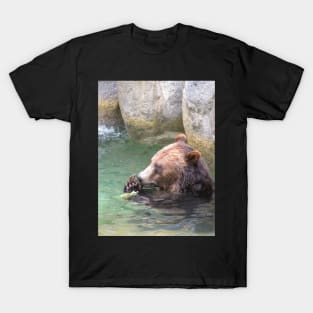 Bear Playing In Water T-Shirt